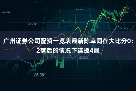 广州证券公司配资一览表最新陈幸同在大比分0:2落后的情况下连扳4局