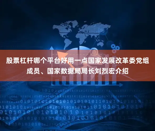 股票杠杆哪个平台好用一点国家发展改革委党组成员、国家数据局局长刘烈宏介绍